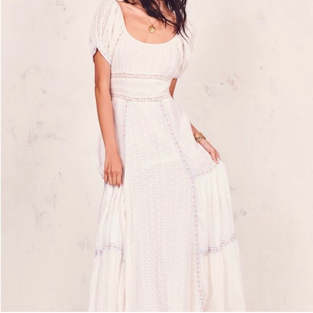 Rare LoveShackFancy White Ryan Dress 6